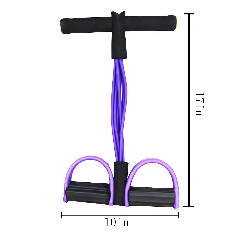 FateFan Tension Rope 6-Tube Elastic Resistance Band Yoga Pedal Puller Fitness Equipment