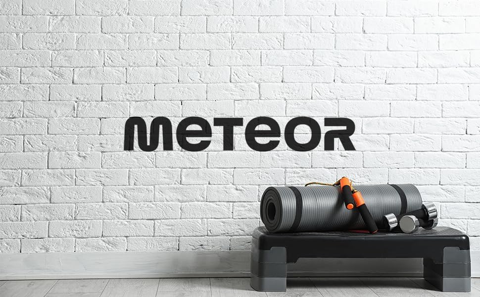 METEOR Aerobic Step Platform 3-Level Adjustable Stepper 200kg Capacity Non-Slip Surface Cardio Training