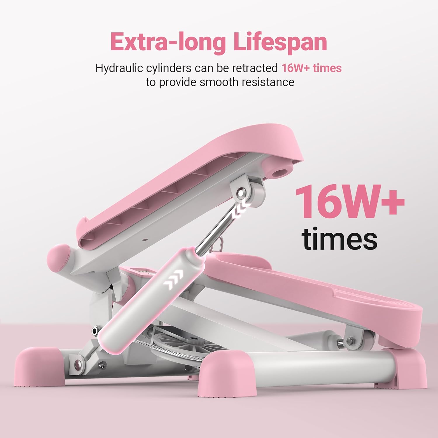 MERACH Mini Stepper Machine 150KG Capacity with Resistance Bands Stair Step Exercise Equipment