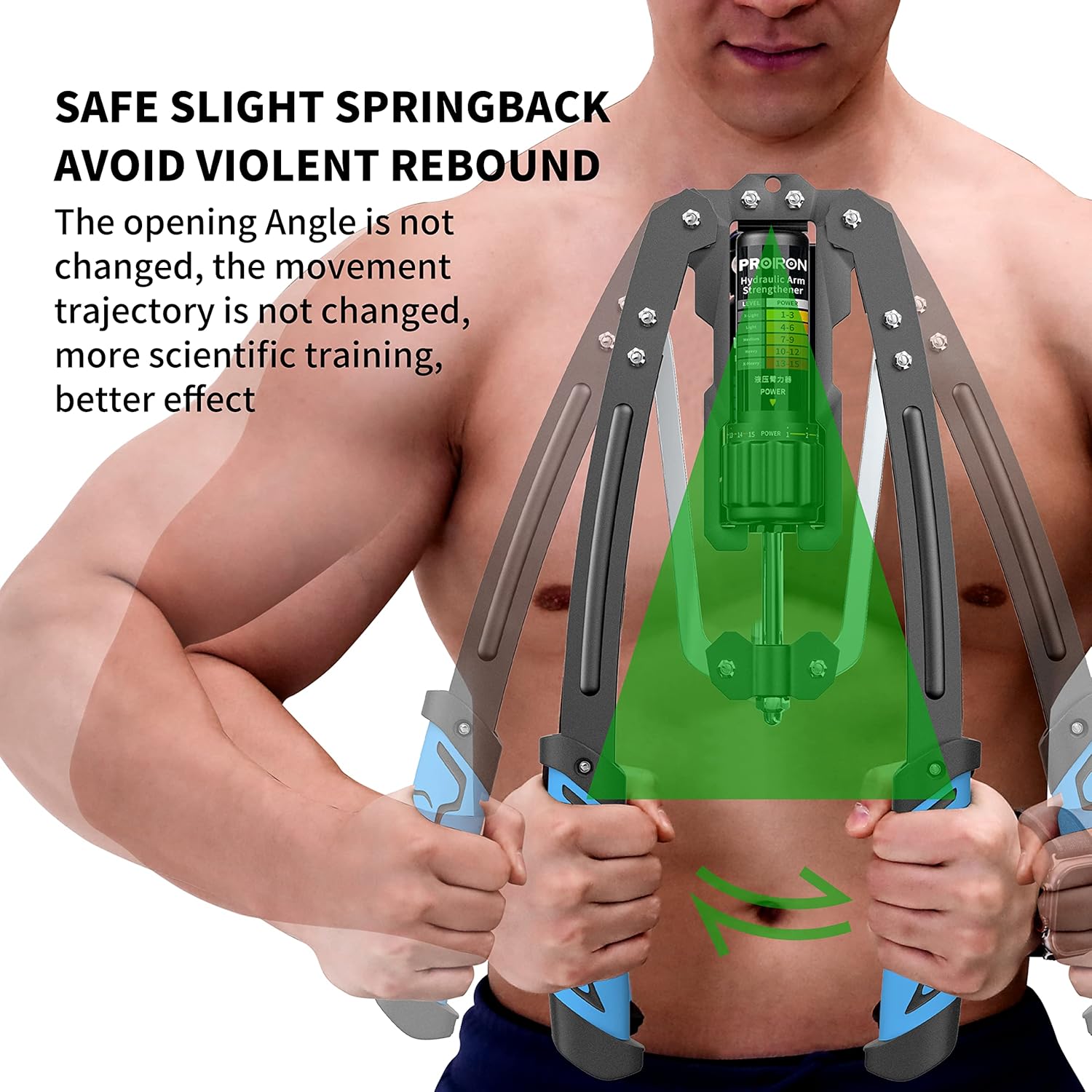 PROIRON Twister Arm Exerciser 10-200kg Hydraulic Power Chest Expander Strength Training Equipment