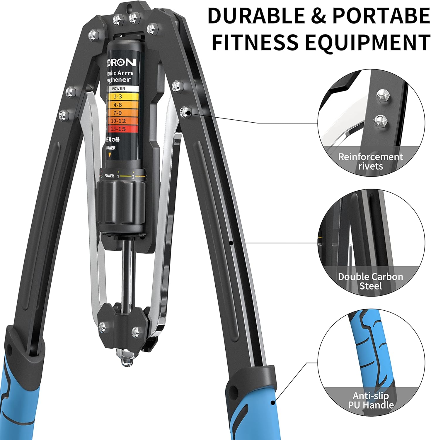 PROIRON Twister Arm Exerciser 10-200kg Hydraulic Power Chest Expander Strength Training Equipment