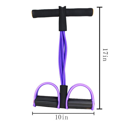 FateFan Tension Rope 6-Tube Elastic Resistance Band Yoga Pedal Puller Fitness Equipment