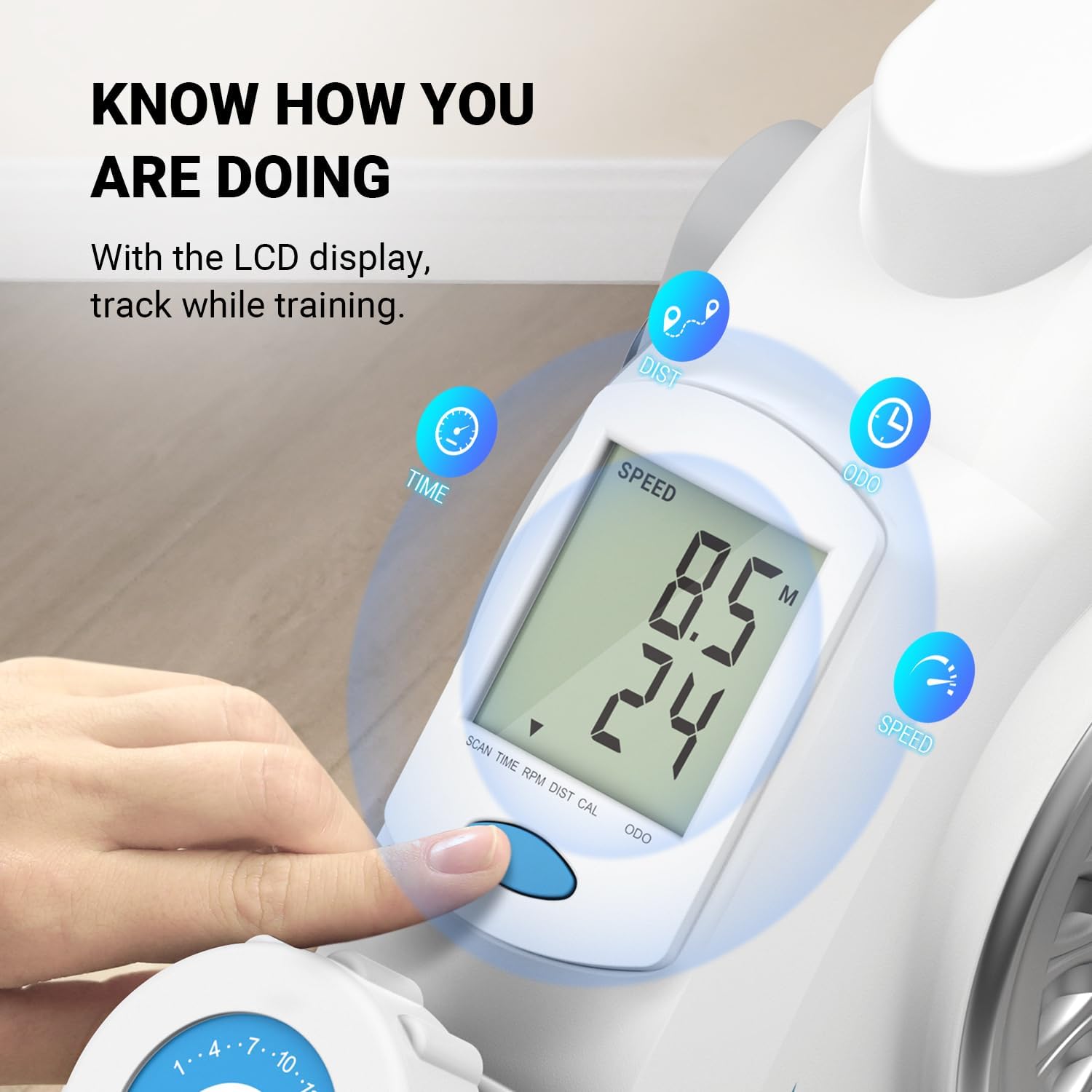 MERACH Mini Stepper Machine 150KG Capacity with Resistance Bands Stair Step Exercise Equipment