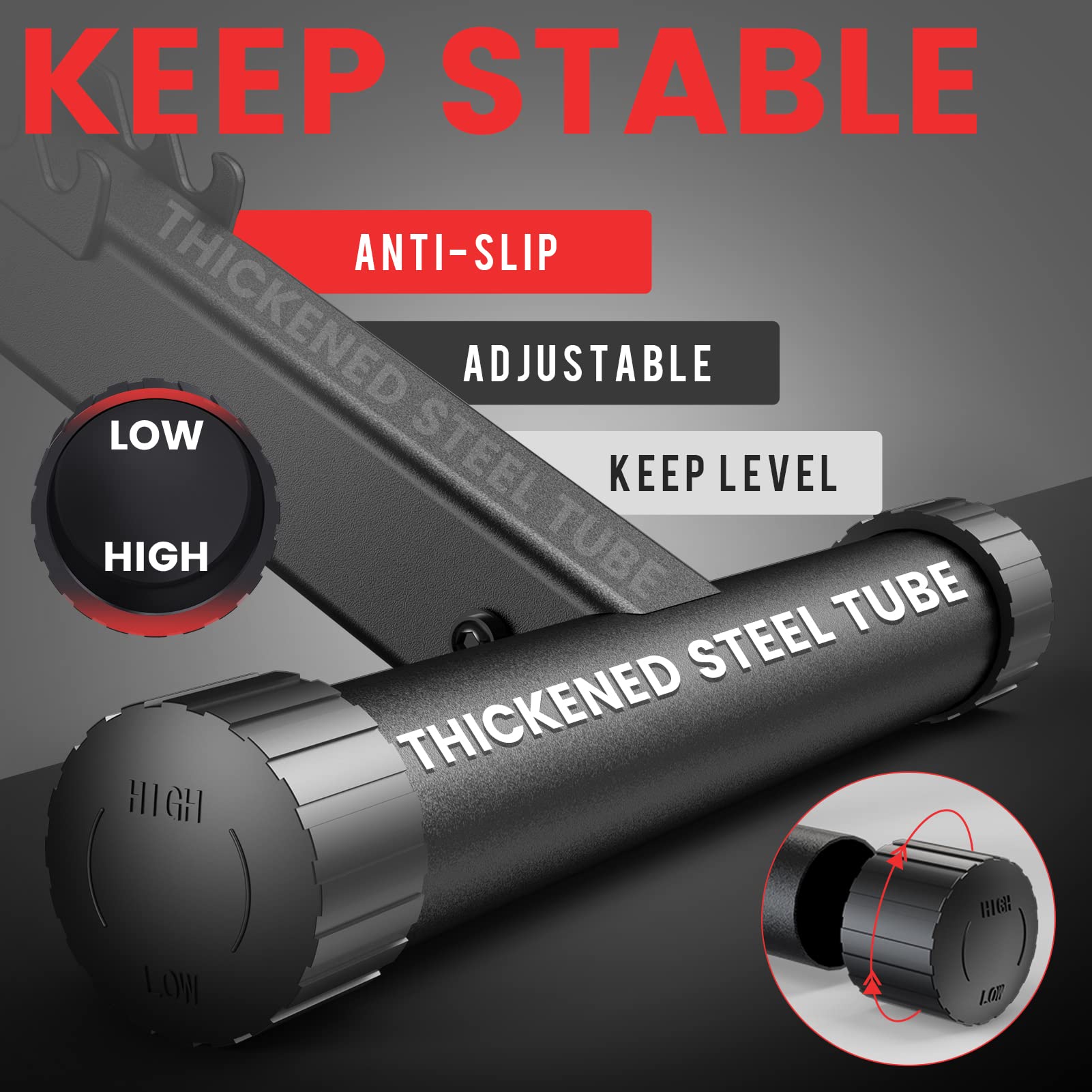 PASYOU Adjustable Weight Bench Foldable Incline & Decline Full Body Strength Training