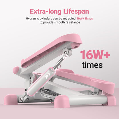 MERACH Mini Stepper Machine 150KG Capacity with Resistance Bands Stair Step Exercise Equipment