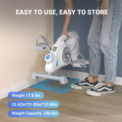 MERACH Mini Stepper Machine 150KG Capacity with Resistance Bands Stair Step Exercise Equipment