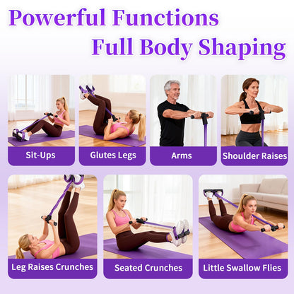 FateFan Tension Rope 6-Tube Elastic Resistance Band Yoga Pedal Puller Fitness Equipment