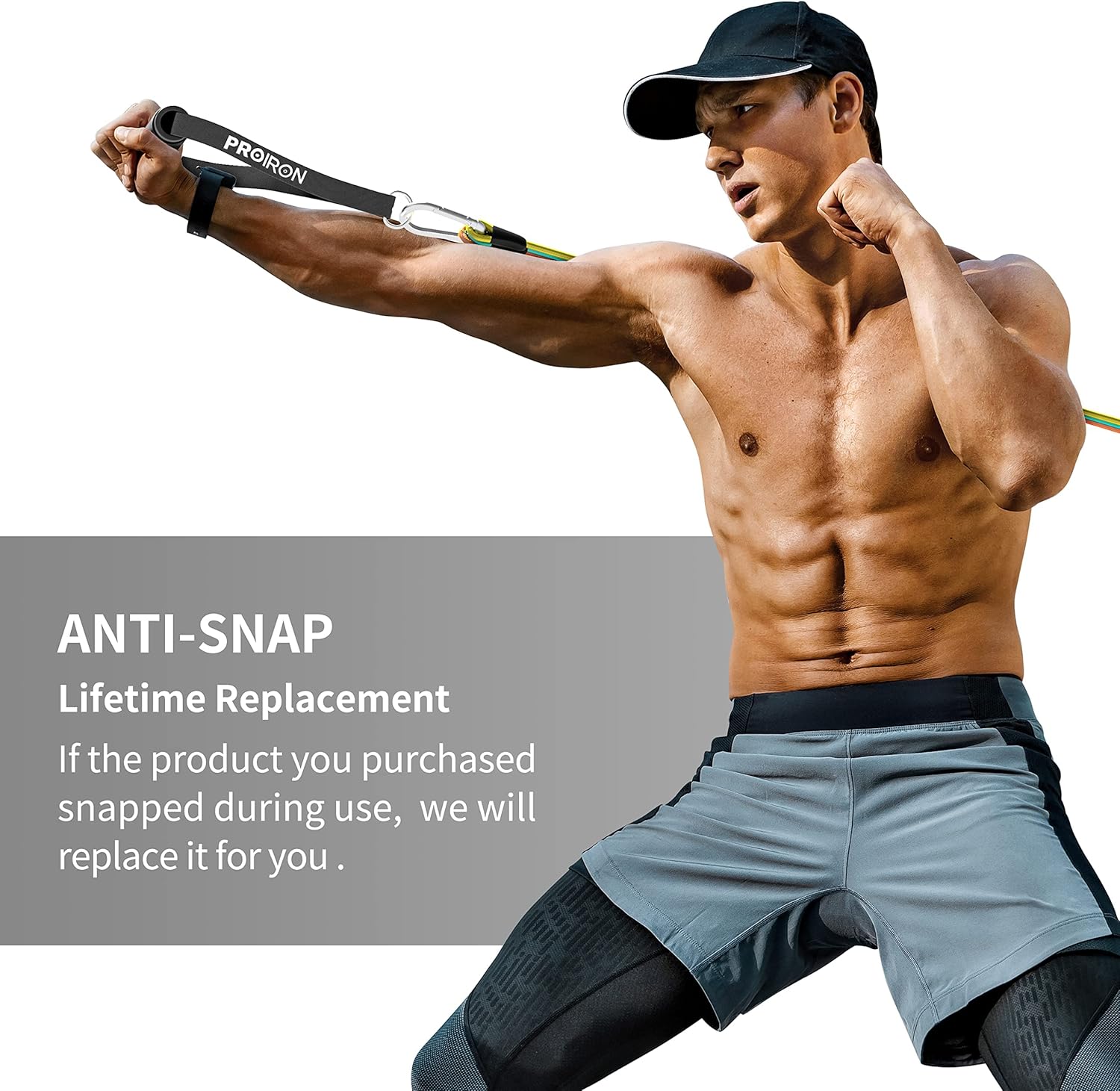 PROIRON Resistance Bands Set 14 Pieces with Handles, Door Anchor, Ankle Straps and Carrying Bag