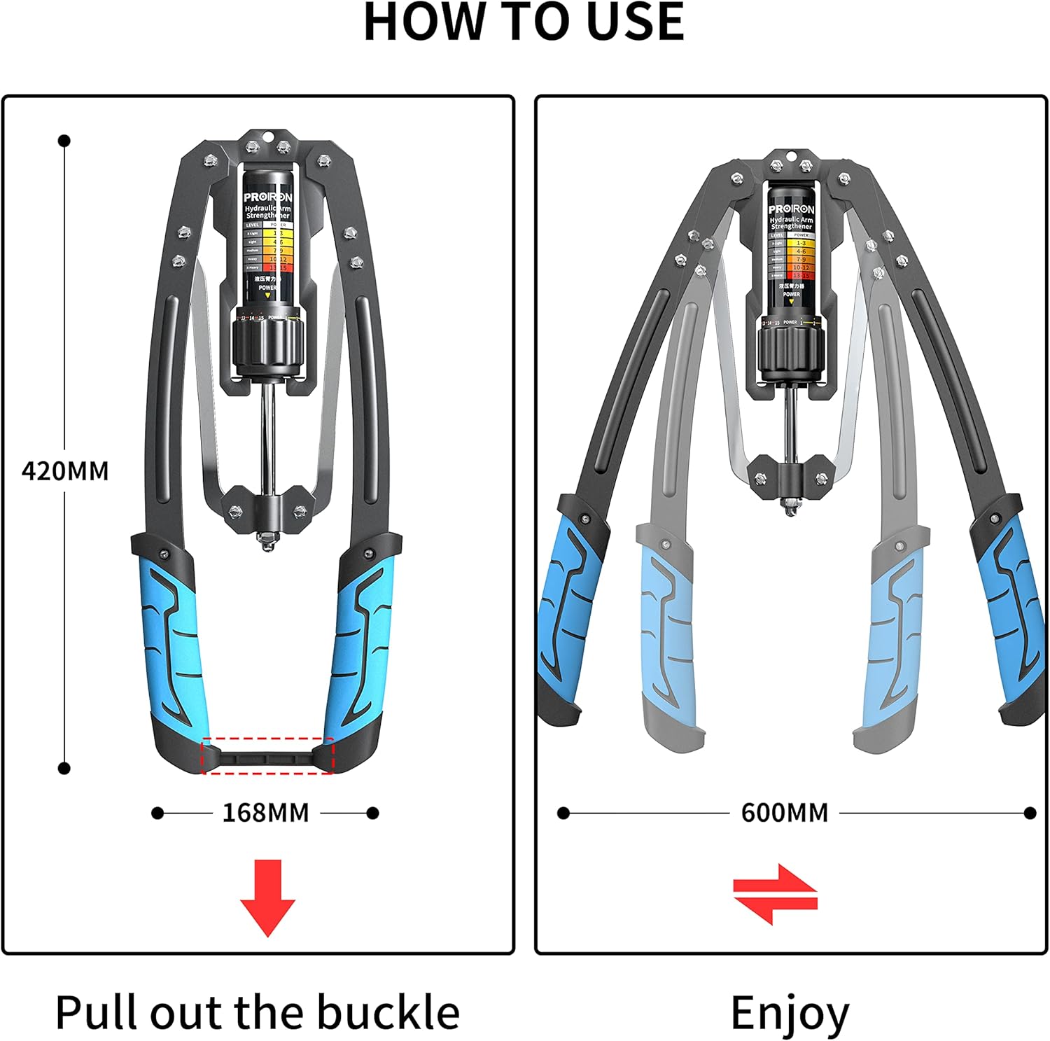 PROIRON Twister Arm Exerciser 10-200kg Hydraulic Power Chest Expander Strength Training Equipment